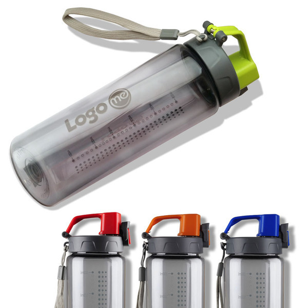 R08312.08 - Bidon Feelsogood 700 ml, czerwony/szary