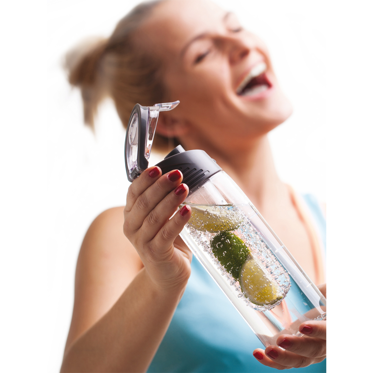 R08313.21 - Bidon Frutello 700 ml, szary/transparentny