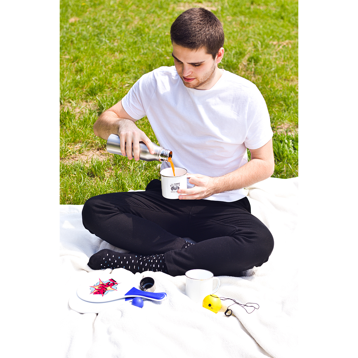 R08418.01 - Bidon stalowy Fun Tripping 700 ml, srebrny