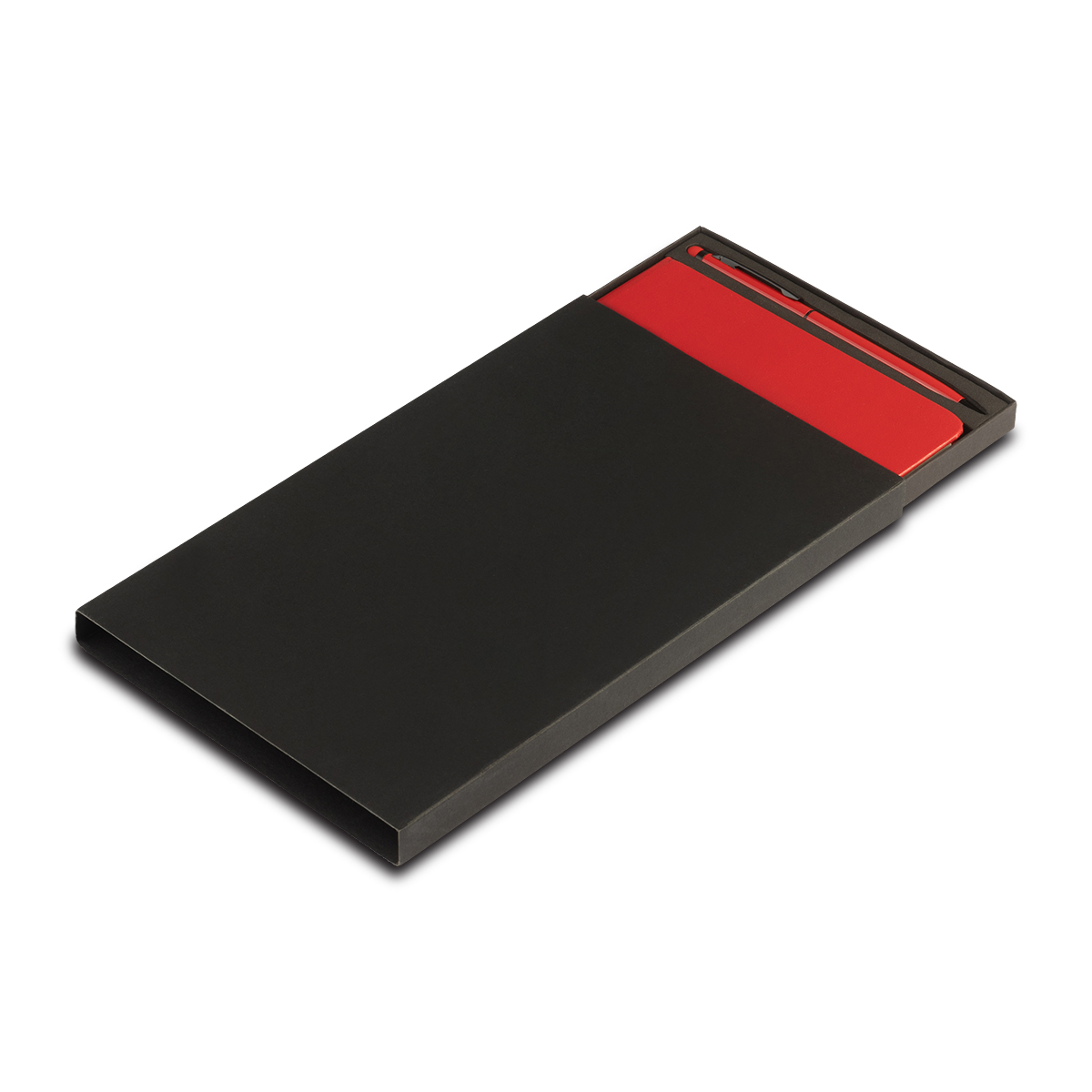 R64214.08 - Zestaw notes z długopisem Abrantes, czerwony