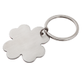 R73191 - Brelok metalowy 4-leaf clover, srebrny